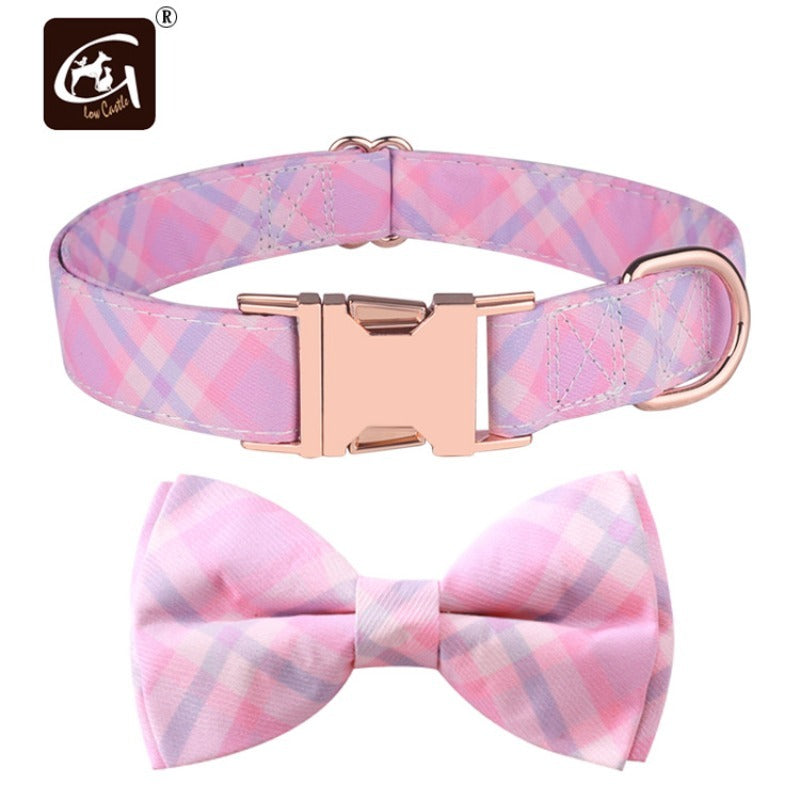 Engraved Rose Gold Buckle Bow Tie