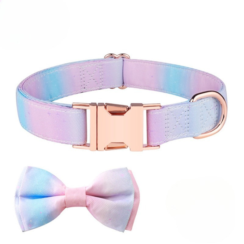 Engraved Rose Gold Buckle Bow Tie