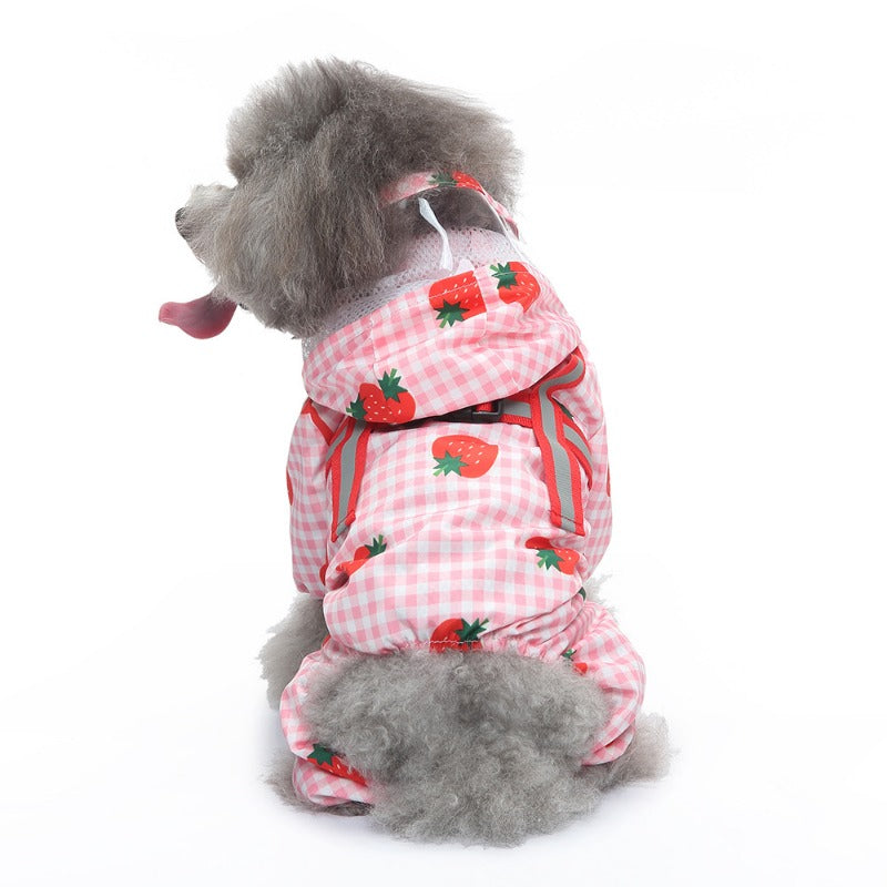 Pet Reflective Back-Strap Raincoat (Waterproof Dog Jacket)