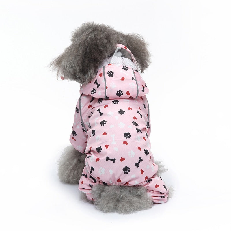 Pet Reflective Back-Strap Raincoat (Waterproof Dog Jacket)