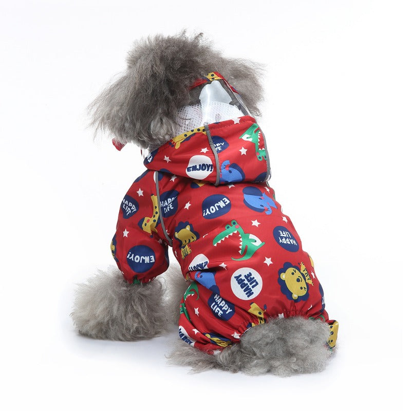 Pet Reflective Back-Strap Raincoat (Waterproof Dog Jacket)