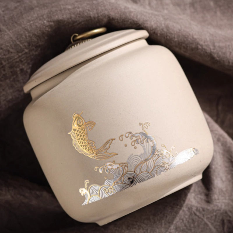 Gilt Gold Ceramic Urn