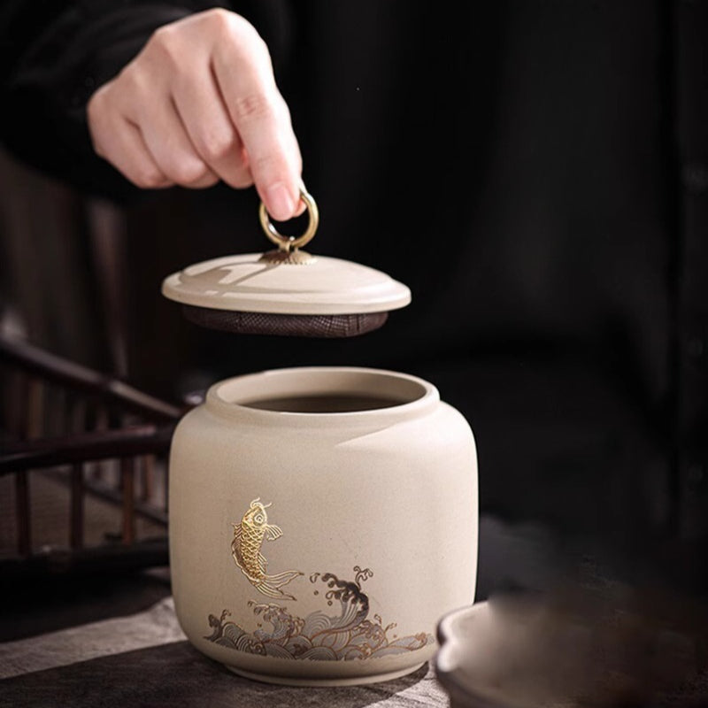 Gilt Gold Ceramic Urn