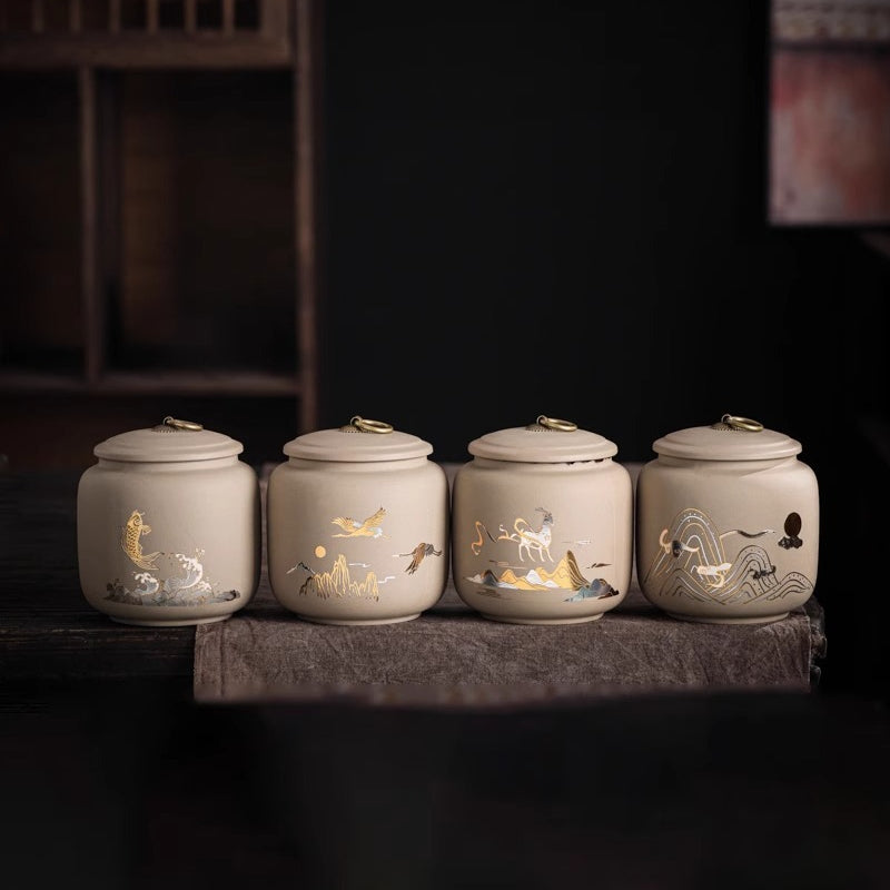 Gilt Gold Ceramic Urn