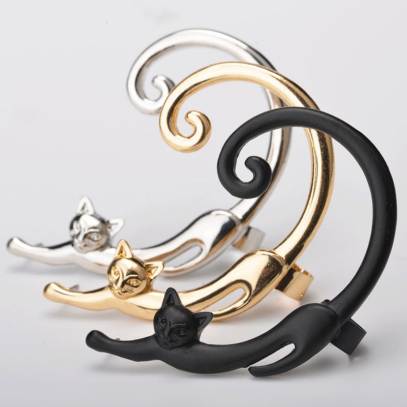 Alloy 3D Cat Earrings