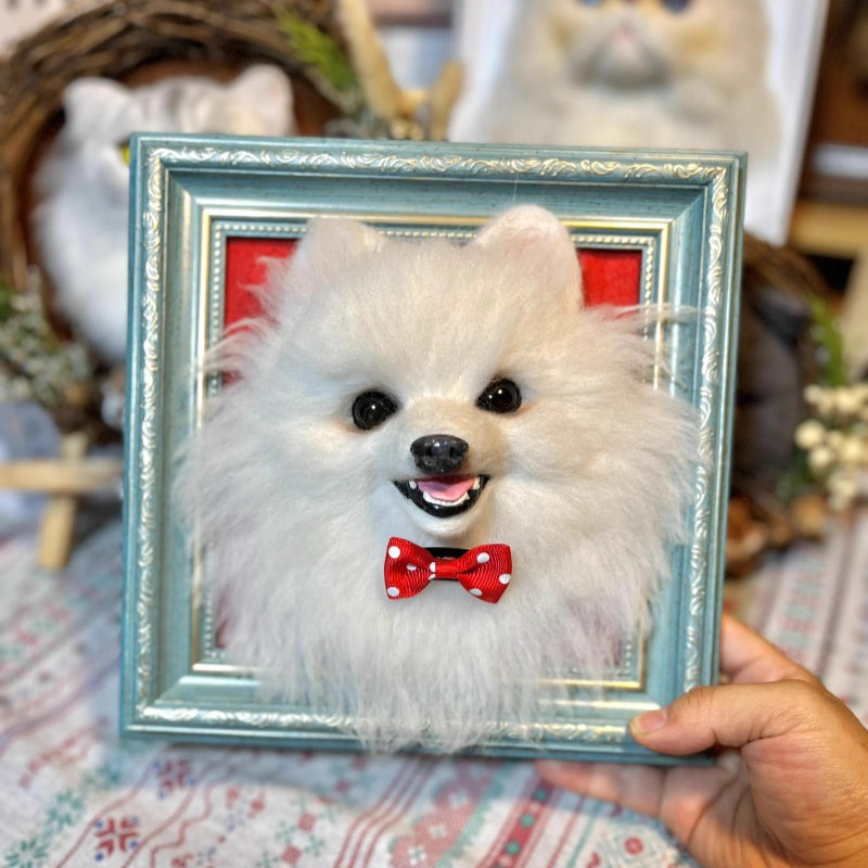 Custom Wool Felt Pet Head Figure