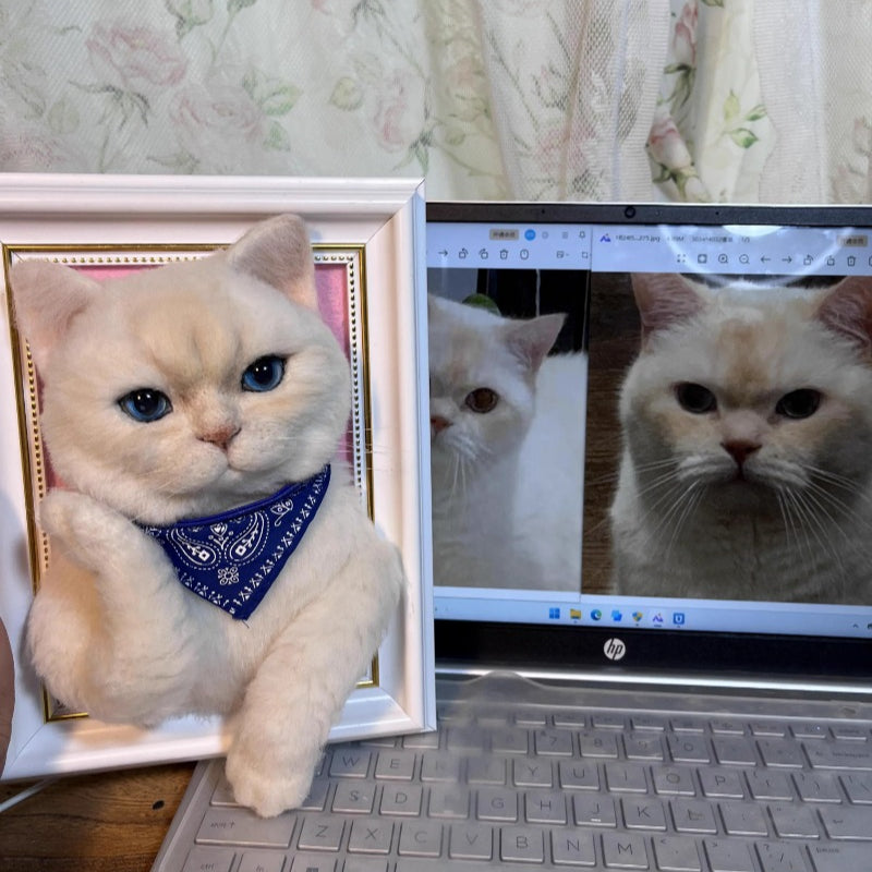 Custom Wool Felt Pet Head Figure