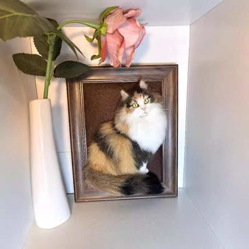 Custom Wool Felt Pet Head Figure