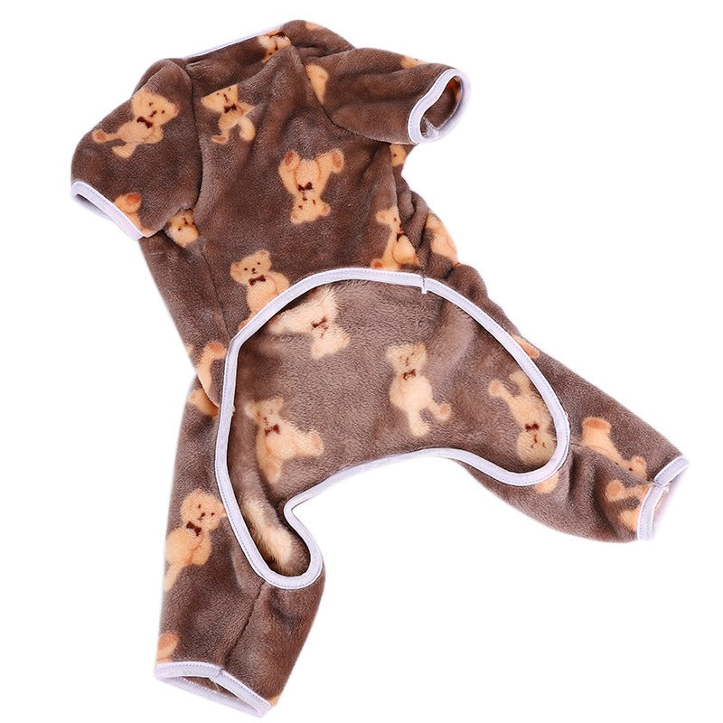 Cute Bear Print Pet Clothes