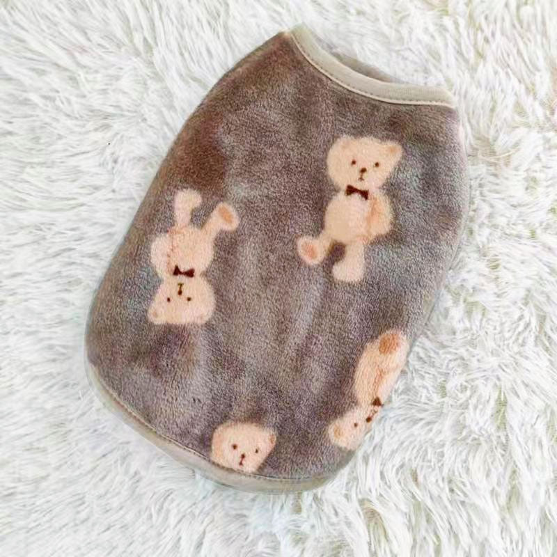 Cute Bear Print Pet Clothes