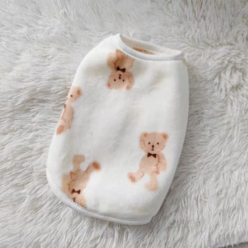 Cute Bear Print Pet Clothes