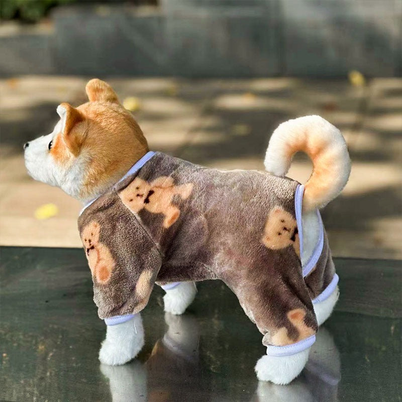 Cute Bear Print Pet Clothes
