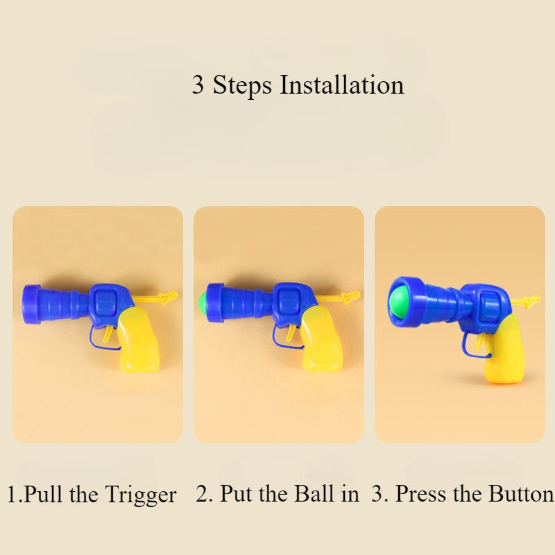 Multi-Color Hair ball & Cat Toy Gun