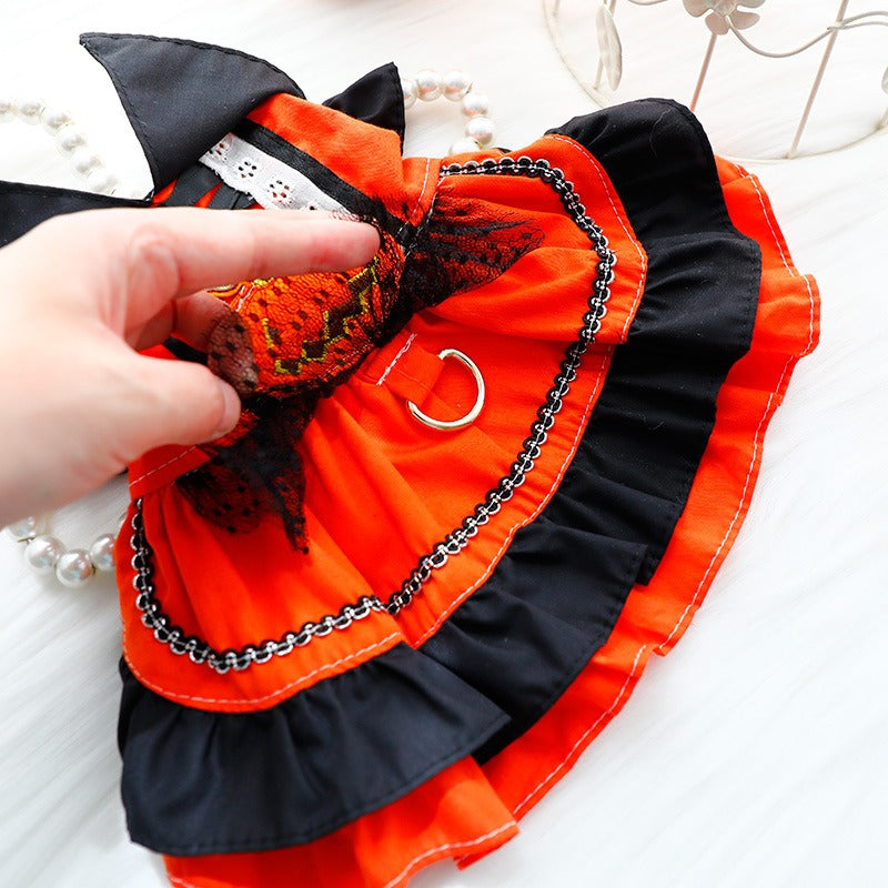 Halloween Black Veil Traction Lolita Dress