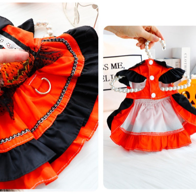 Halloween Black Veil Traction Lolita Dress