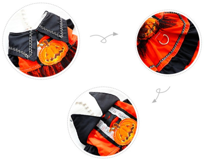 Halloween Black Veil Traction Lolita Dress