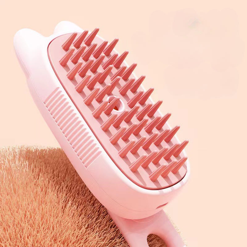 Electric Pet Spray Comb with One-Button Spray Brush