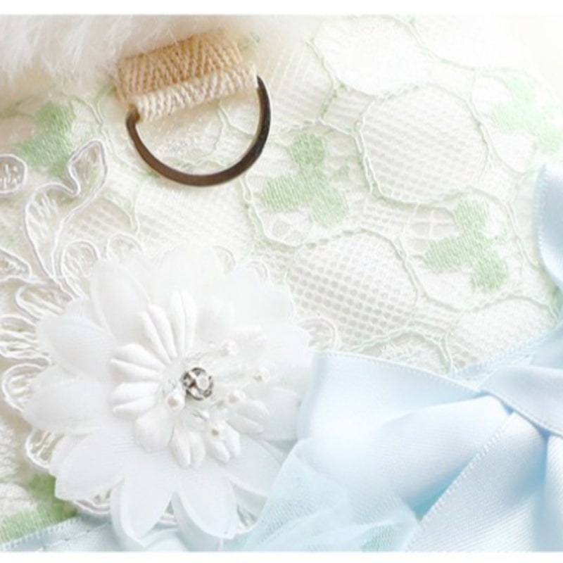Faux Fur Lace Embroidered Dress