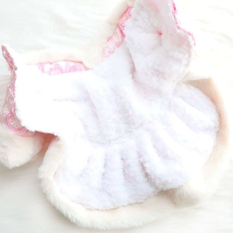 Faux Fur Tang Style Dress