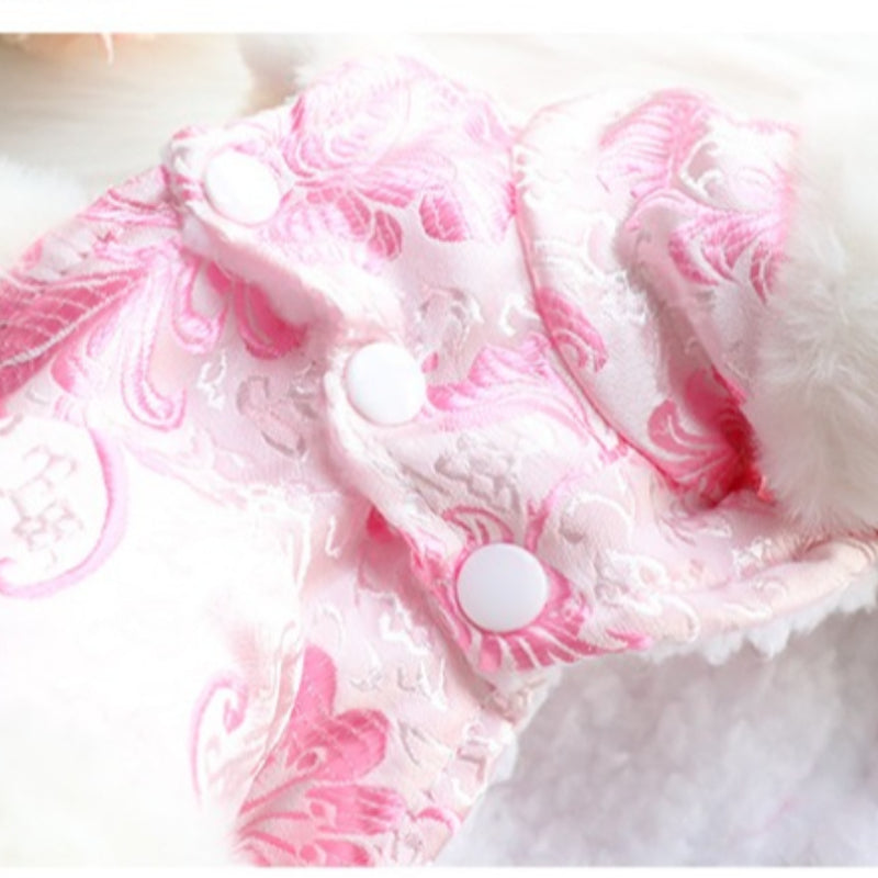 Faux Fur Tang Style Dress