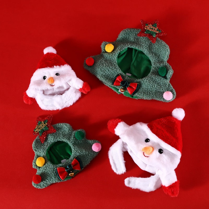 Pet Christmas Tree & Snowman Hat
