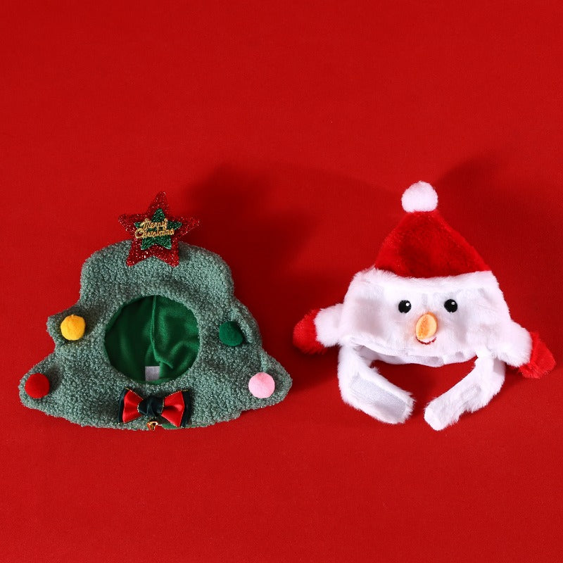 Pet Christmas Tree & Snowman Hat