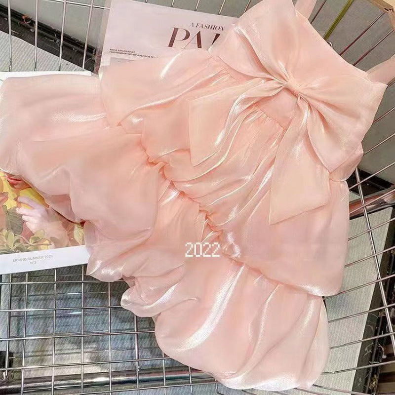 Peach Color Summer Dress