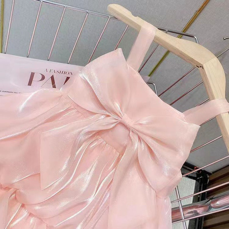 Peach Color Summer Dress