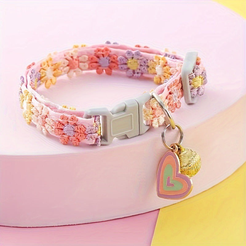 Colorful Lace Flower Cat Collar