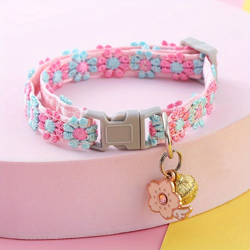 Colorful Lace Flower Cat Collar