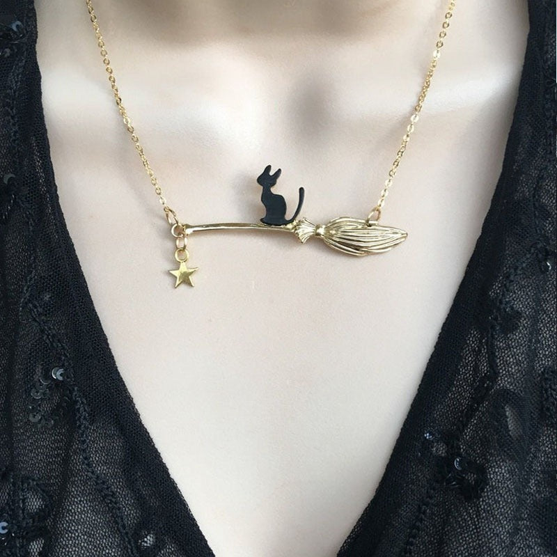 Witch's Cat Necklace