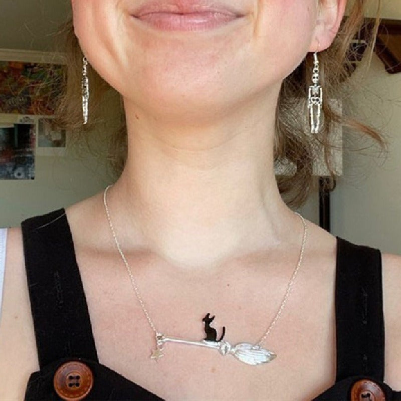 Witch's Cat Necklace