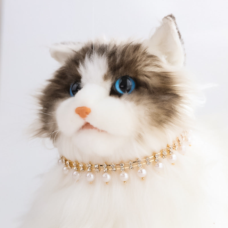Faux Pearl & Rhinestone Necklace