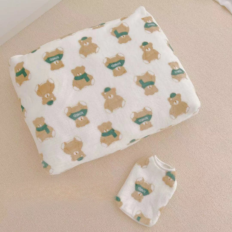Cozy Teddy Bear Print Fleece Vest