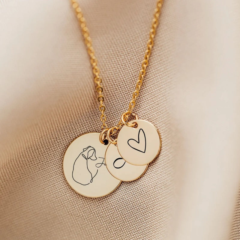 Minimalist Pet Round Pendant Necklace
