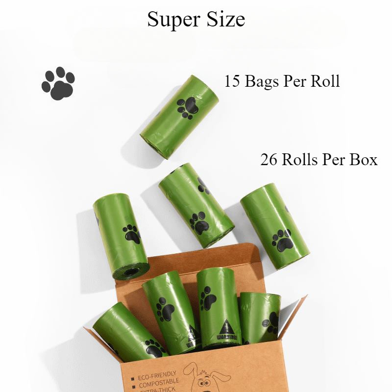 Eco-Friendly Degradable Dog Poop Bags With Dispenser
