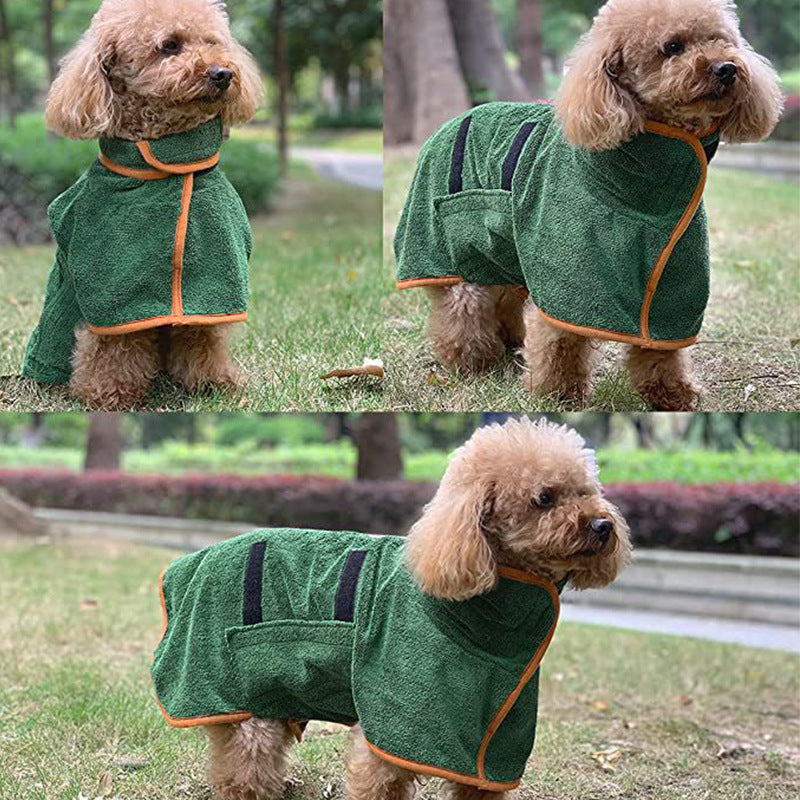 Microfiber Absorbent Pet Bathrobe