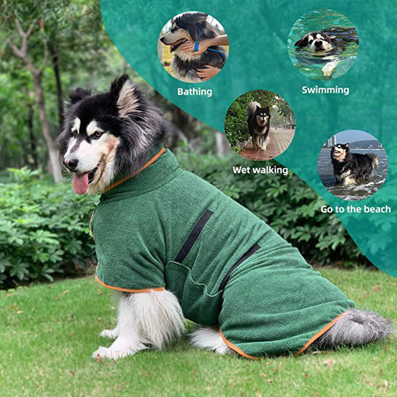 Microfiber Absorbent Pet Bathrobe