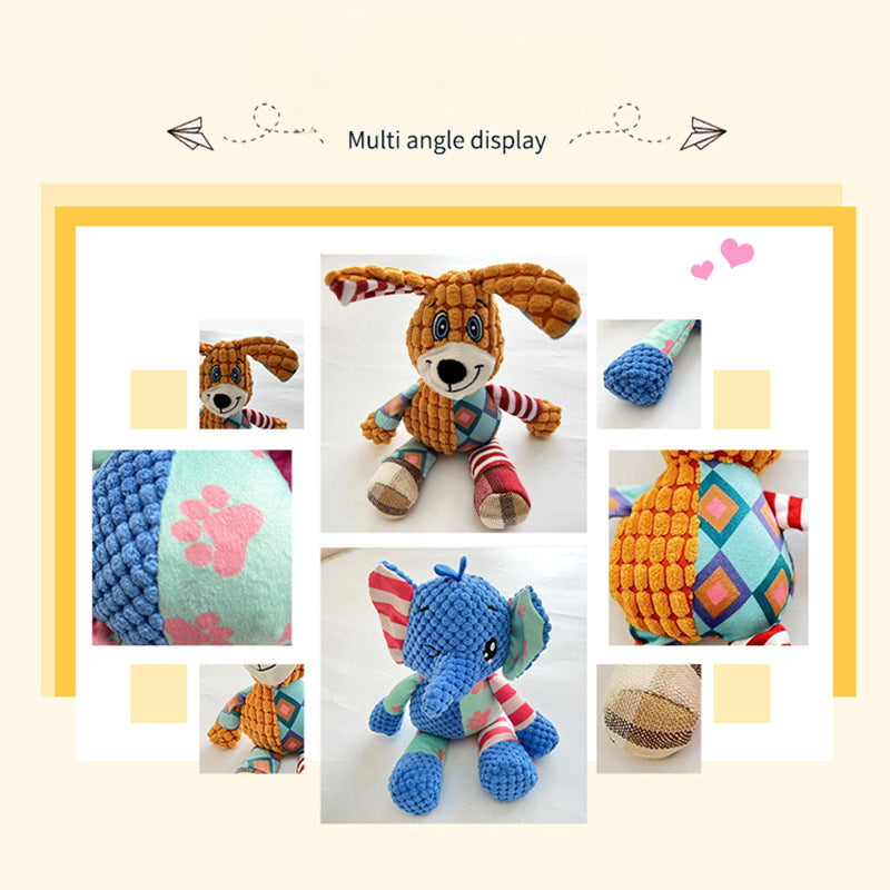 Teeth-Grinding Sounding Pet Plush Toy