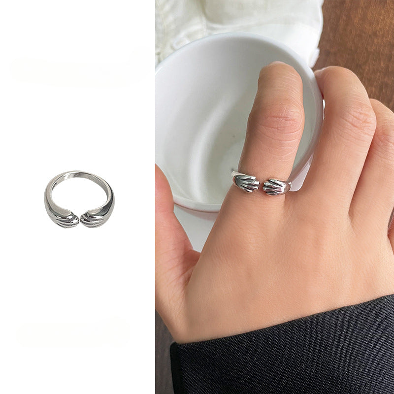 Sterling Silver Cat Motif Ring