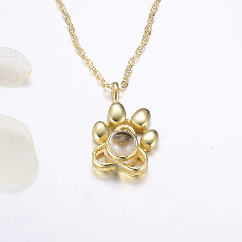 Titanium Paw Necklace