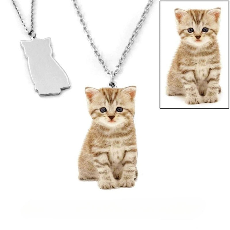 Titamium Personalized Pet Portrait Necklace