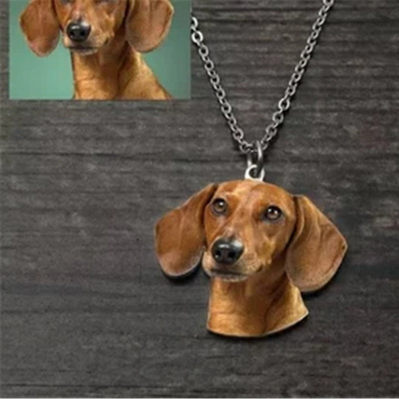 Titamium Personalized Pet Portrait Necklace