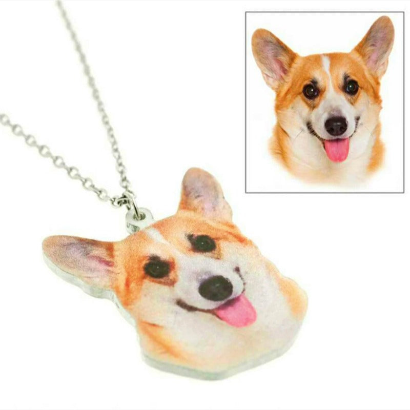 Titamium Personalized Pet Portrait Necklace