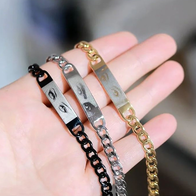 Custom Laser Engraving Pet Eye photo Bracelet