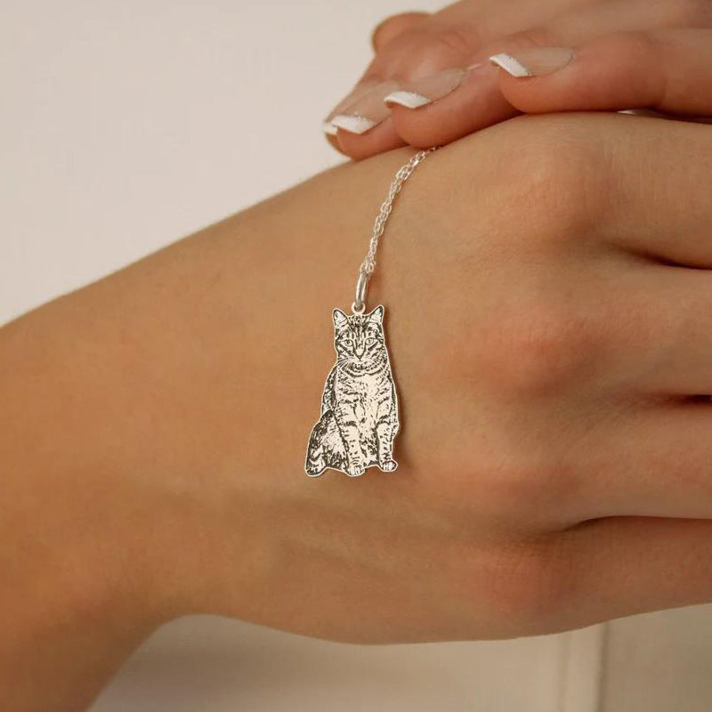 925 Silver Pet Engraved Pendant
