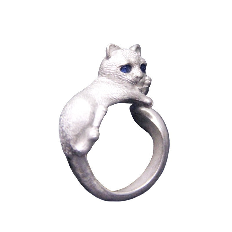 Simple Kitten Figure Ring
