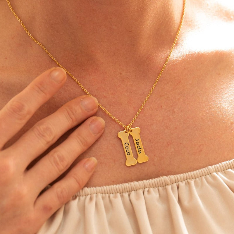 Personalized Stainless Steel Bone Necklace
