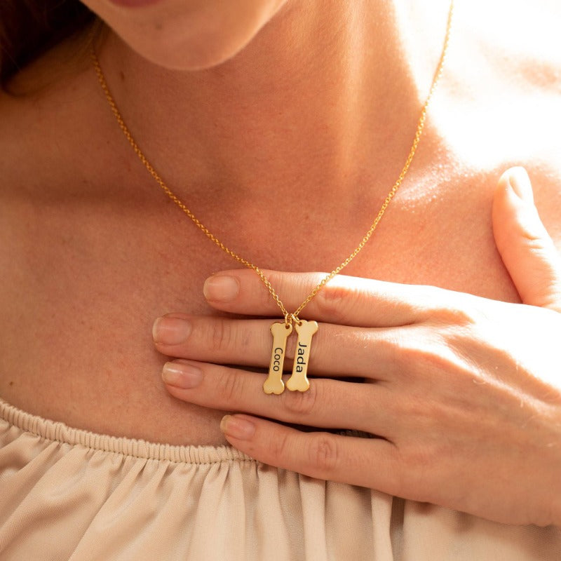 Personalized Stainless Steel Bone Necklace