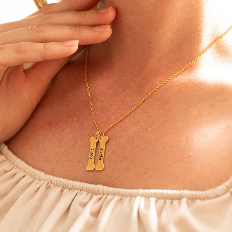 Personalized Stainless Steel Bone Necklace
